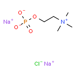 ChemSpider 2D Image | Sodium chloride 2-(trimethylammonio)ethyl phosphate (2:1:1) | C5H13ClNNa2O4P