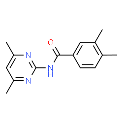 ChemSpider 2D Image | N-(4,6-Dimethyl-2-pyrimidinyl)-3,4-dimethylbenzamide | C15H17N3O