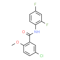 ChemSpider 2D Image | 5-Chloro-N-(2,4-difluorophenyl)-2-methoxybenzamide | C14H10ClF2NO2