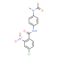 ChemSpider 2D Image | N-{4-[Acetyl(methyl)amino]phenyl}-4-chloro-2-nitrobenzamide | C16H14ClN3O4