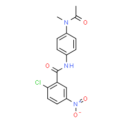 ChemSpider 2D Image | N-{4-[Acetyl(methyl)amino]phenyl}-2-chloro-5-nitrobenzamide | C16H14ClN3O4