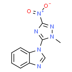 ChemSpider 2D Image | 1-(1-Methyl-3-nitro-1H-1,2,4-triazol-5-yl)-1H-benzimidazole | C10H8N6O2