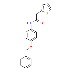 ChemSpider 2D Image | N-[4-(Benzyloxy)phenyl]-2-(2-thienyl)acetamide | C19H17NO2S