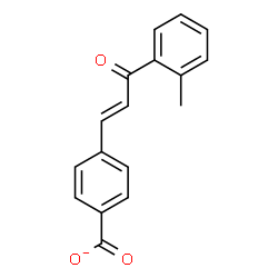 ChemSpider 2D Image | 4-[(1E)-3-(2-Methylphenyl)-3-oxo-1-propen-1-yl]benzoate | C17H13O3