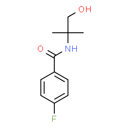ChemSpider 2D Image | 4-Fluoro-N-(1-hydroxy-2-methyl-2-propanyl)benzamide | C11H14FNO2
