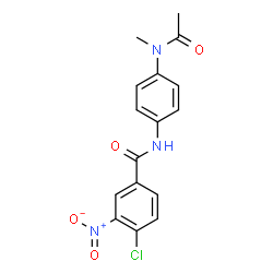 ChemSpider 2D Image | N-{4-[Acetyl(methyl)amino]phenyl}-4-chloro-3-nitrobenzamide | C16H14ClN3O4