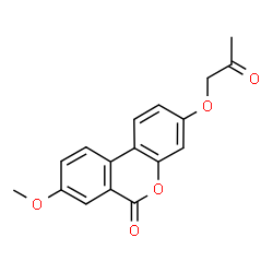 ChemSpider 2D Image | 8-Methoxy-3-(2-oxopropoxy)-6H-benzo[c]chromen-6-one | C17H14O5
