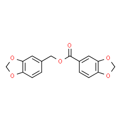 ChemSpider 2D Image | 1,3-Benzodioxol-5-ylmethyl 1,3-benzodioxole-5-carboxylate | C16H12O6