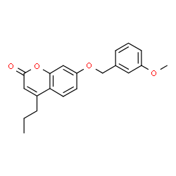 ChemSpider 2D Image | 7-[(3-Methoxybenzyl)oxy]-4-propyl-2H-chromen-2-one | C20H20O4