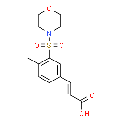 ChemSpider 2D Image | (2E)-3-[4-Methyl-3-(4-morpholinylsulfonyl)phenyl]acrylic acid | C14H17NO5S