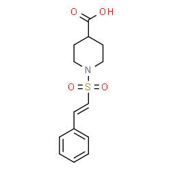 ChemSpider 2D Image | (E)-1-(Styrylsulfonyl)piperidine-4-carboxylic acid | C14H17NO4S