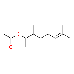 ChemSpider 2D Image | 3,7-Dimethyl-6-octen-2-yl acetate | C12H22O2