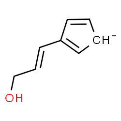 ChemSpider 2D Image | 3-[(1E)-3-Hydroxy-1-propen-1-yl]-2,4-cyclopentadienide | C8H9O