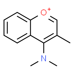 ChemSpider 2D Image | N,N,3-Trimethyl-4H-chromen-4-iminium | C12H14NO
