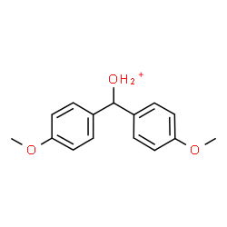 ChemSpider 2D Image | [Bis(4-methoxyphenyl)methyl]oxonium | C15H17O3
