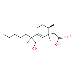 ChemSpider 2D Image | (Z)-{1-Hydroxy-2-[(6R)-3-(1-hydroxy-2-methyl-2-heptanyl)-1,6-dimethyl-2-cyclohexen-1-yl]ethylidene}oxonium | C18H33O3