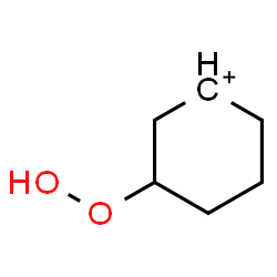 ChemSpider 2D Image | 3-Hydroperoxycyclohexylium | C6H11O2