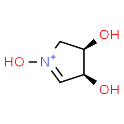 ChemSpider 2D Image | (3R,4S)-1,3,4-Trihydroxy-3,4-dihydro-2H-pyrrolium | C4H8NO3