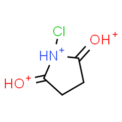 ChemSpider 2D Image | (2E,5E)-1-Chloro-2,5-di[(E)-oxonio]pyrrolidinium | C4H7ClNO2