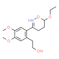 ChemSpider 2D Image | 6-Ethoxy-3-[2-(2-hydroxyethyl)-4,5-dimethoxyphenyl]-5,6-dihydro-4H-1,2-oxazin-2-ium | C16H24NO5