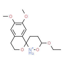 ChemSpider 2D Image | 6'-Ethoxy-6,7-dimethoxy-3,4-dihydrospiro[isochromene-1,3'-[1,2]oxazinan[2]ium] | C16H24NO5