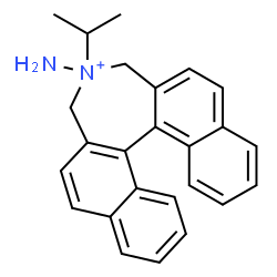 ChemSpider 2D Image | 4-Amino-4-isopropyl-4,5-dihydro-3H-dinaphtho[2,1-c:1',2'-e]azepinium | C25H25N2