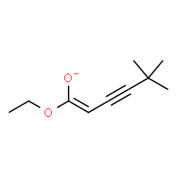 ChemSpider 2D Image | (1E)-1-Ethoxy-5,5-dimethyl-1-hexen-3-yn-1-olate | C10H15O2