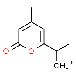 ChemSpider 2D Image | 2-(4-Methyl-2-oxo-2H-pyran-6-yl)prop-1-ylium | C9H11O2