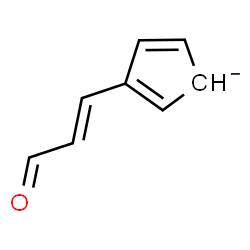ChemSpider 2D Image | 3-[(1E)-3-Oxo-1-propen-1-yl]-2,4-cyclopentadienide | C8H7O