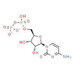 ChemSpider 2D Image | 5'-O-[Hydroxy(phosphonatooxy)phosphoryl]cytidine | C9H13N3O11P2