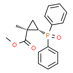 ChemSpider 2D Image | Methyl (1R,2S)-2-(diphenylphosphoryl)-1-methylcyclopropanecarboxylate | C18H19O3P
