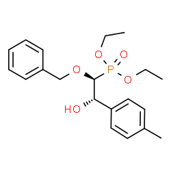 ChemSpider 2D Image | Diethyl [(1S,2S)-1-(benzyloxy)-2-hydroxy-2-(4-methylphenyl)ethyl]phosphonate | C20H27O5P