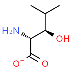 ChemSpider 2D Image | (2R,3R)-2-Amino-3-hydroxy-4-methylpentanoate (non-preferred name) | C6H12NO3