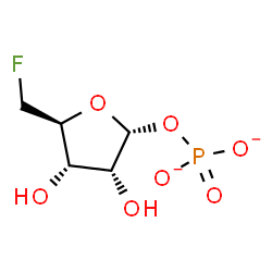 ChemSpider 2D Image | 5-Deoxy-5-fluoro-1-O-phosphonato-alpha-D-ribofuranose | C5H8FO7P