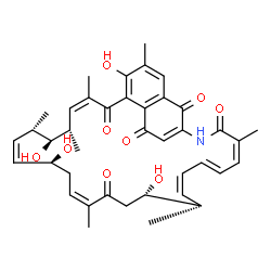 ChemSpider 2D Image | (7Z,9S,10S,11S,12Z,14S,16Z,20S,21S,22Z,26Z)-4,10,14,20-Tetrahydroxy-3,7,9,11,17,21,27-heptamethyl-29-azatricyclo[28.3.1.0~5,33~]tetratriaconta-1(33),2,4,7,12,16,22,24,26,30-decaene-6,18,28,32,34-pento
ne | C40H47NO9