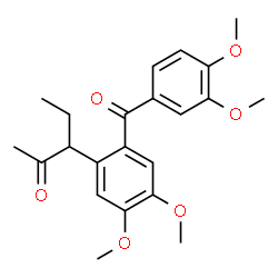 ChemSpider 2D Image | benzophenone, 2-(1-ethylacetonyl)-3',4,4',5-tetramethoxy- | C22H26O6