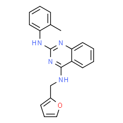 ChemSpider 2D Image | N~4~-(2-Furylmethyl)-N~2~-(2-methylphenyl)-2,4-quinazolinediamine | C20H18N4O