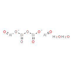 ChemSpider 2D Image | Oxoaluminium(1+) 1,3-dioxodisiloxane-1,3-diolate hydrate (2:1:2) | H4Al2O9Si2