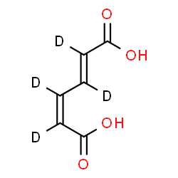 ChemSpider 2D Image | (2Z,4E)-(~2~H_4_)-2,4-Hexadienedioic acid | C6H2D4O4