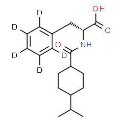 ChemSpider 2D Image | N-[(4-Isopropylcyclohexyl)carbonyl]-D-(2,3,4,5,6-~2~H_5_)phenylalanine | C19H22D5NO3