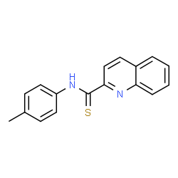 ChemSpider 2D Image | N-(4-Methylphenyl)-2-quinolinecarbothioamide | C17H14N2S