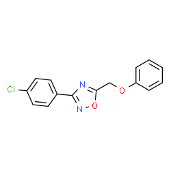 ChemSpider 2D Image | 3-(4-Chlorophenyl)-5-(phenoxymethyl)-1,2,4-oxadiazole | C15H11ClN2O2