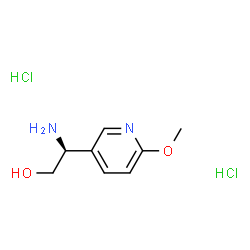ChemSpider 2D Image | (2S)-2-Amino-2-(6-methoxy-3-pyridinyl)ethanol dihydrochloride | C8H14Cl2N2O2