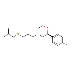 ChemSpider 2D Image | (2S)-2-(4-Chlorophenyl)-4-[3-(isobutylsulfanyl)propyl]morpholine | C17H26ClNOS