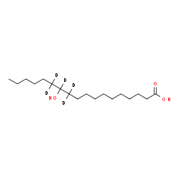 ChemSpider 2D Image | 12-Hydroxy(11,11,12,13,13-~2~H_5_)octadecanoic acid | C18H31D5O3