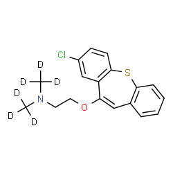 ChemSpider 2D Image | 2-[(8-Chlorodibenzo[b,f]thiepin-10-yl)oxy]-N,N-bis[(~2~H_3_)methyl]ethanamine | C18H12D6ClNOS