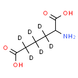 ChemSpider 2D Image | 2-Amino(3,3,4,4,5,5-~2~H_6_)hexanedioic acid | C6H5D6NO4