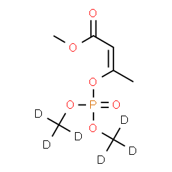 ChemSpider 2D Image | Methyl (2Z)-3-({bis[(~2~H_3_)methyloxy]phosphoryl}oxy)-2-butenoate | C7H7D6O6P