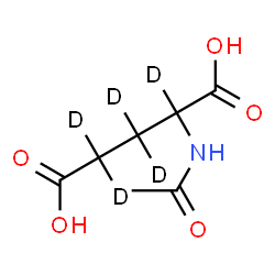 ChemSpider 2D Image | N-Acetyl(2,3,3,4,4-~2~H_5_)glutamic acid | C7H6D5NO5