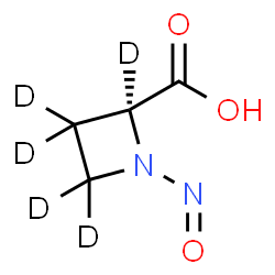 ChemSpider 2D Image | (2S)-1-Nitroso-2-(~2~H_5_)azetidinecarboxylic acid | C4HD5N2O3
